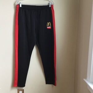 McDonald’s for McDelivery Black Red Stripe Classic Logo Track Pants